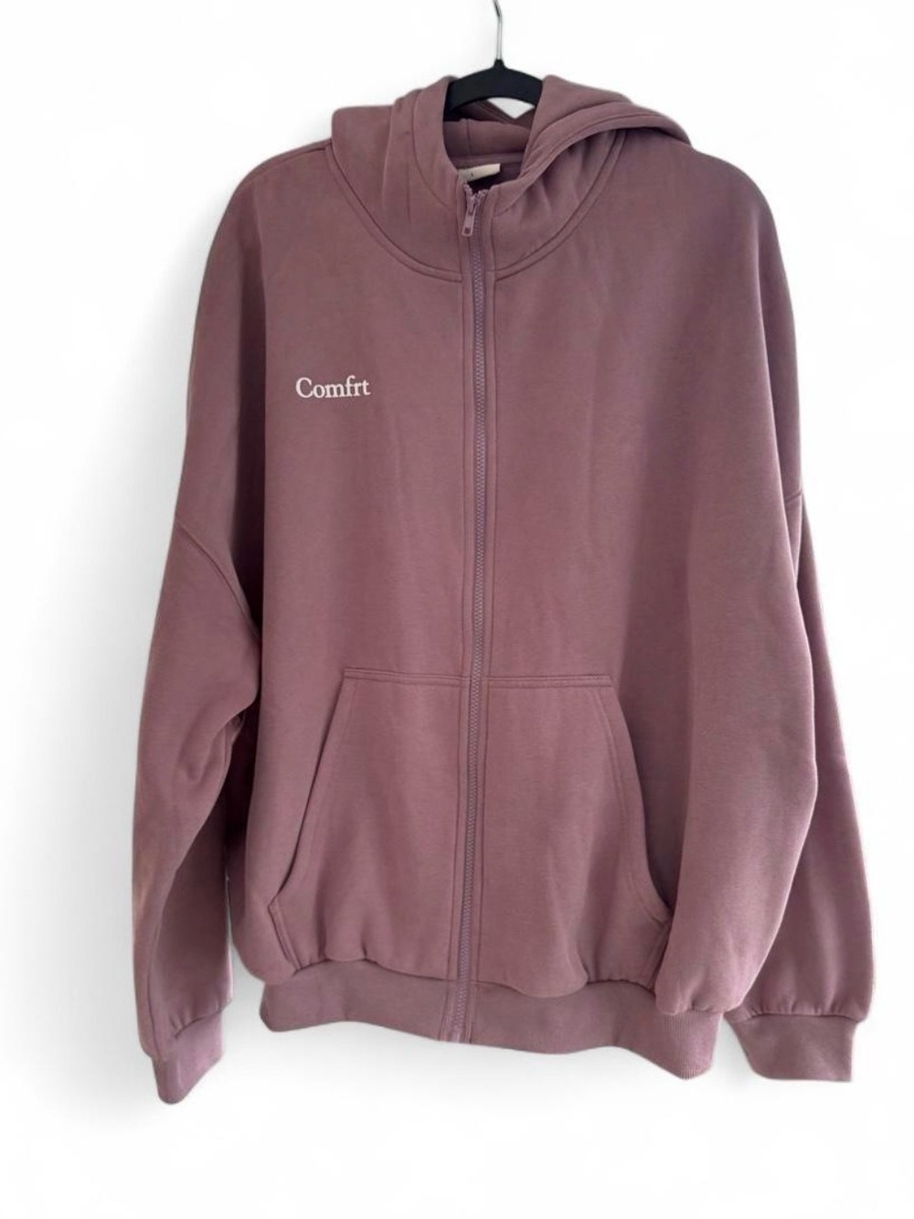 Comfort Full-Zip Hoodie Jacket - Mauve Pink